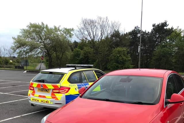 The driver told Derbyshire officers that he was 'video calling' after being stopped on the M1 (picture: Derbyshire RPU)