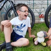 Siblings Florence and Samuel get set to brave the cycling challenge this weekend.