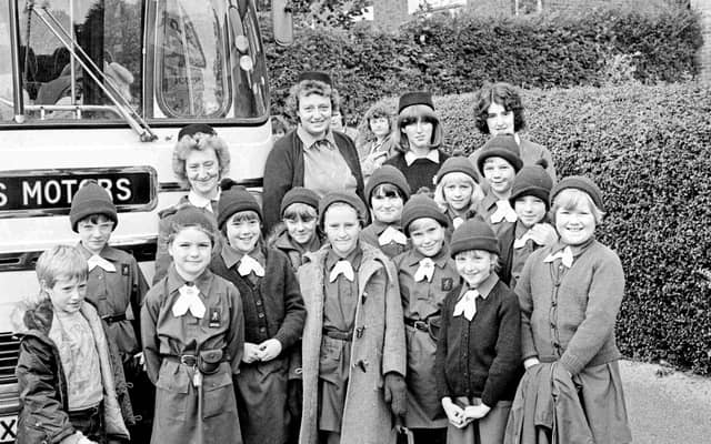 Loscoe brownies bus trip, October 1983.
