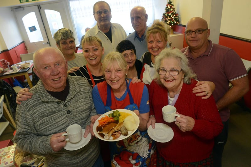 The Nook Cafe manager Janice Booth and staff with their regular customers for over 15 years. Were you pictured in 2015?