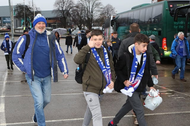Chesterfield FC fans set off for their FA Cup tie.