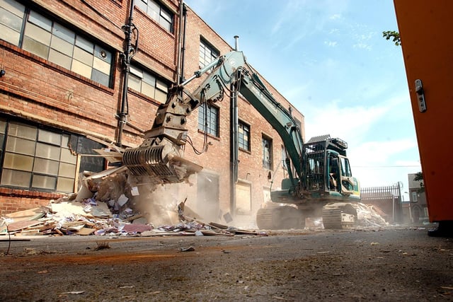 Demolition starts on the former Barlows site in 2006.