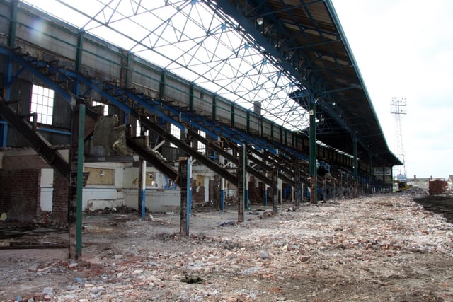 Demolition work is almost complete at the ground