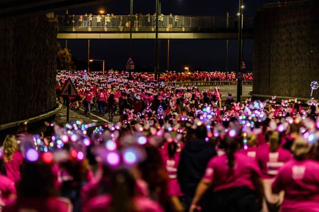 Thousands took to the streets for Ashgate Hospicecare’s last physical Sparkle Night Walk in 2019 before the pandemic unfolded.