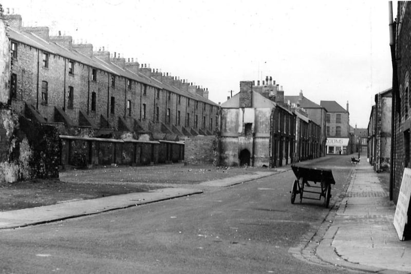 A photo of a partly demolished James Street taken in 1955 looking towards Lynn Street from Mainsforth Terrace. Photo: Hartlepool Library Service.