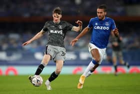 Ciaran Brennan, left, in action for Sheffield Wednesday against Everton in the FA Cup.