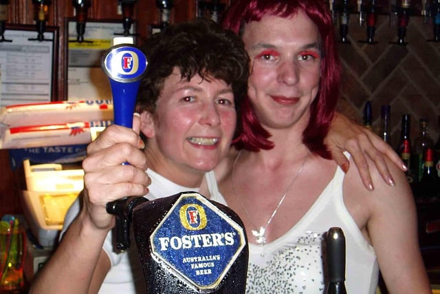 Jayne Bennett, pub landlady at the Elm Tree, Staveley, with Kevin Bell during a charity night for the Leonard Cheshire Centre in 2006.