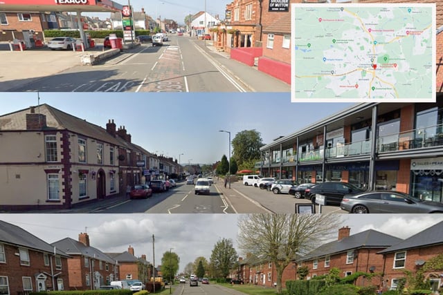 Chesterfield neighbourhoods with most crimes