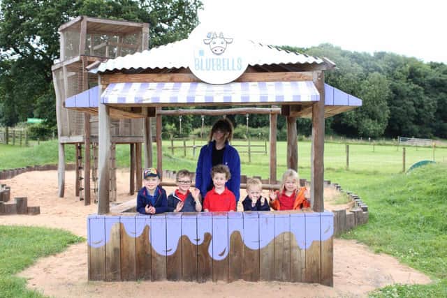Children from Little Oaks Nursery Enjoying Day Out at Bluebell Dairy
