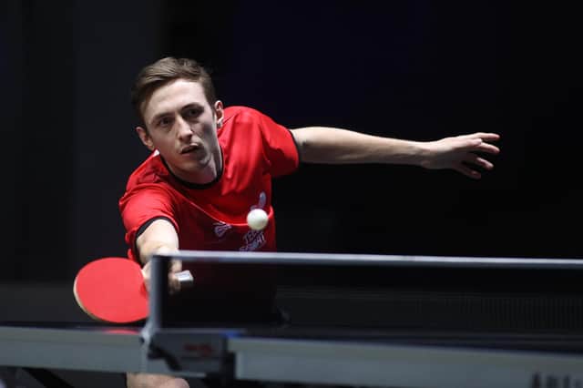 Liam Pickford suffered an early exit in Doha. Pic courtesy of World Table Tennis