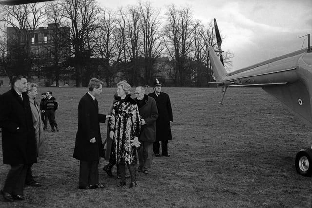 Robert Kennedy lands at Chatsworth in 1964