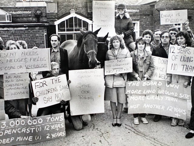 Selston Smotherfly opencast protest, September 1986.