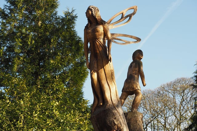 A long green corridor to the west of Hartlepool home to two play areas, bowling greens, a beck and cycle path. It is also the place to see these brilliant Peter Pan character wood carvings made by sculptor Tom Craggs.  Picture by FRANK REID