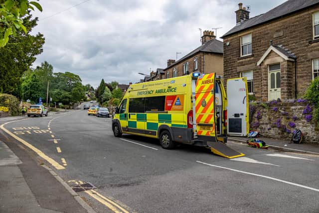 The scene on Starkholmes Road yesterday after a man was found with serious head injuries (Picture: Alastair Newton)