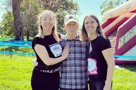 After last year’s Mud Run for Cancer Research, the sisters with their father Tony Eastment
