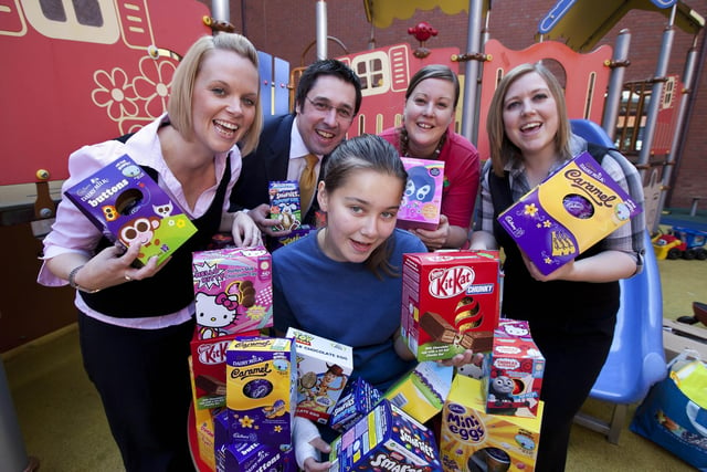 Clients from right4staff in Chesterfield donated more than 160 eggs for an Easter treasure hunt at Chesterfield Royal Hospital.