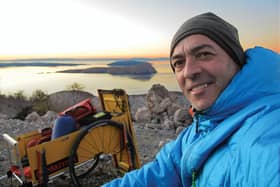 Derbyshire author Si Homfray on one of his epic outdoor adventures