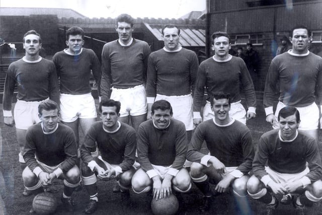 Chesterfield FC.1965 L to R rear Holmes, Watkins, Osborne, Blakey, Beresford, Sears. L to R front Duncan, Stephenson,Clarke, Hollett and McCann