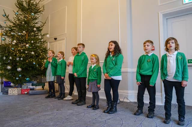 Children sang a range of Christmas Carols and songs from their nativity play and received a loud round of applause.