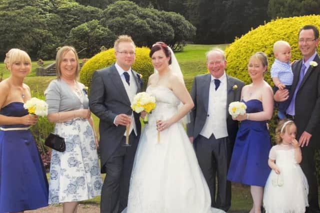 Daughter Lorna pictured with mum Diane, son Andrew, daughter-in-law Jo, husband Graham, daughter Faye, son-in-law David and grandchildren Emily and Oliver.