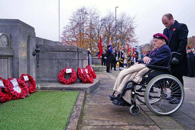 Veterans took part in the wreath laying.
