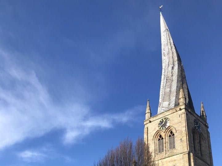The most famouse landmark in Chesterfield, The Parish Church is, without doubt, an extraordinary building. The most recognisable part of the Parish Church, its adopted name, is of course the Crooked Spire, constructed in 1362. However, the spire certainly is not crooked. It is twisted and leaning. Historians have suggested a number of factors for this - the use of unseasoned wood, a lack of skilled labour, the later use of heavy lead sheeting in the 17th century. Many have tried to explain what makes the spire twist and many have disagreed as to the real reason.