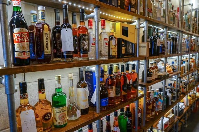 The shop has a huge variety of spirits it would be hard to find anywhere else.