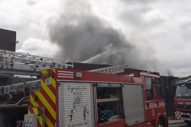 The fire service issued a safety warning to those living near the site of the fire.