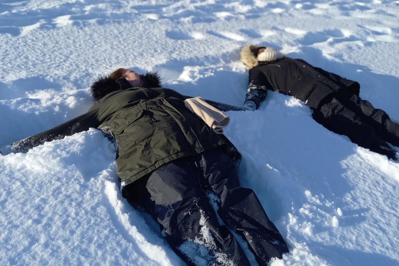 Snow angels (Picture Stephanie Moran)