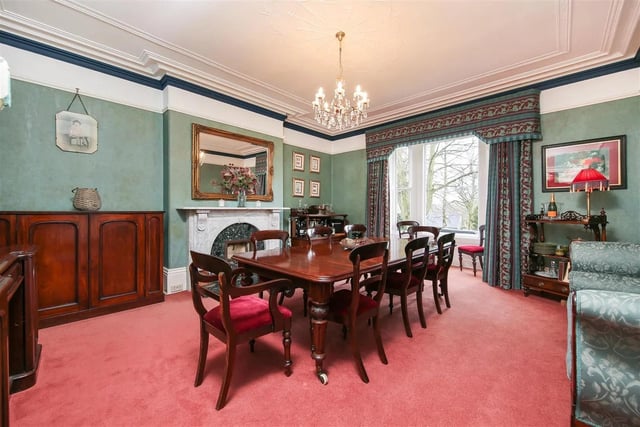 The property has five reception rooms including dining rooms