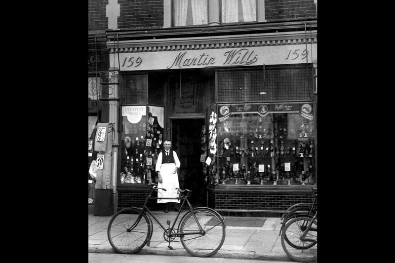 Martin Wills shoe shop in Fawcett Road, Southsea which was destroyed in the blitz of January 10, 1941. (Colin Wills collection)