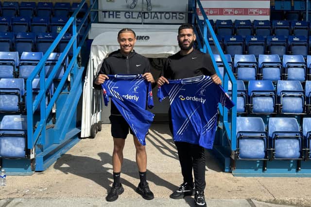 Montel Gibson (left) and Remaye Campbell have joined Matlock Town.