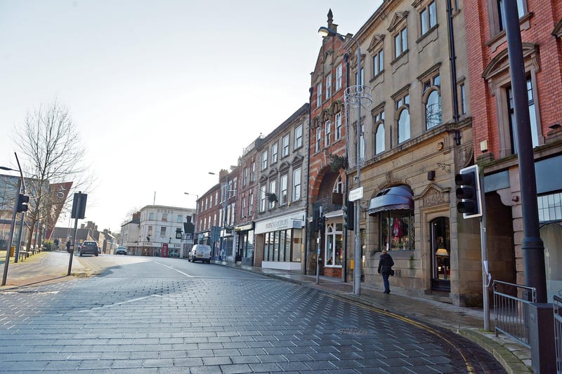 Streets empty in Worksop town centre during lockdown