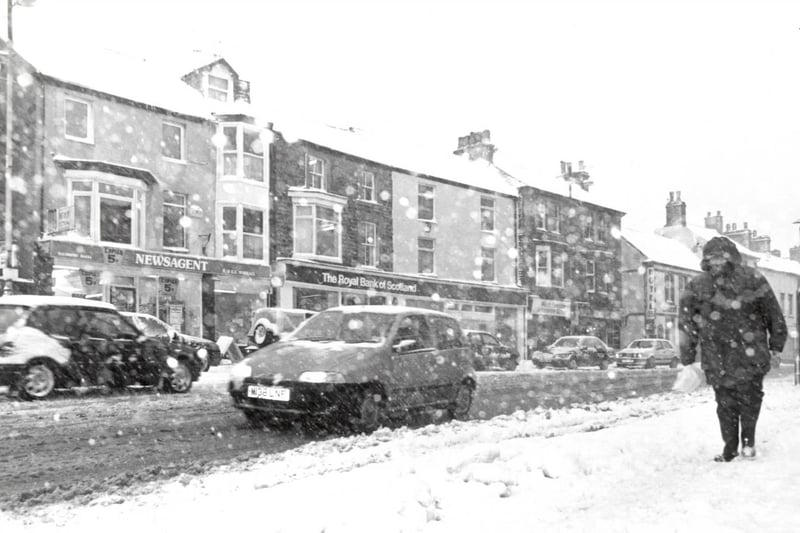 Retro Buxton, snow scene.