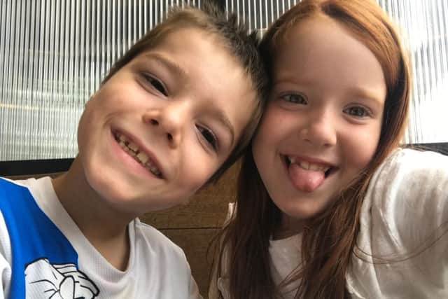 Twins Noah and Laila, 8, from Newbold, aim to walk a marathon between them to raise money for their cousin.