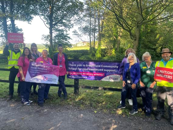 Students and staff from Brookfield Community School have taken part in a challenging 12.5 km walk to support Ashgate Hospice.