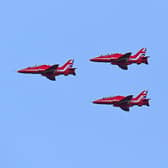 Nick Rhodes captured the Red Arrows flying near Ashover on a return flight to their base in Lincolnshire