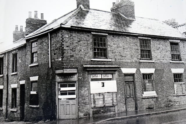 This image from 1958 shows the former fruit shop on Sheffield Road.
