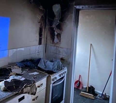 The heroic neighbour rescued the man from the blaze before emergency services arrived