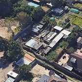 The property (centre left) off which is host to dozens of chickens and rabbits (Image: Google)