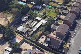 The property (centre left) off which is host to dozens of chickens and rabbits (Image: Google)