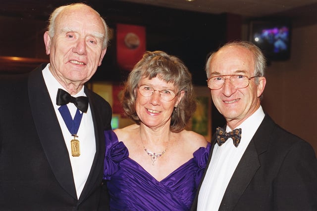 Caledonian Society of Sheffield Annual Dinner Dance in Celebration of the 242nd Anniversary of the Birth of Robert Burns at the Grosvenor House Hotel in 2001
Society Past President Norman Hanlon with Margaret and Prof Jim Swithenbank