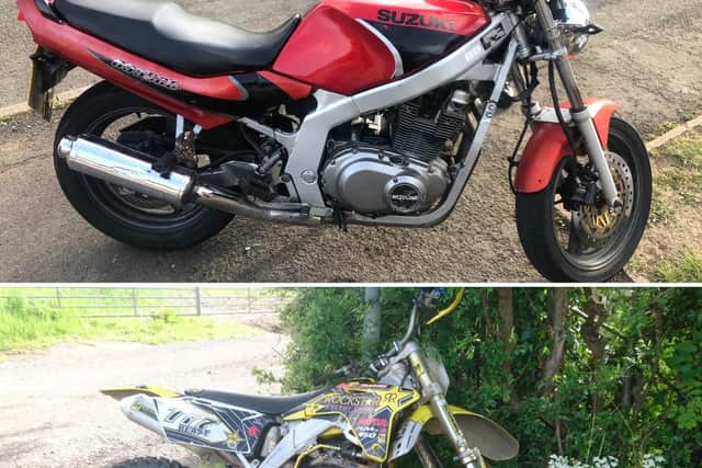 Police seized two uninsured motorbikes as part of a continued crackdown on anti-social riders in Derbyshire (picture: Staveley SNT)