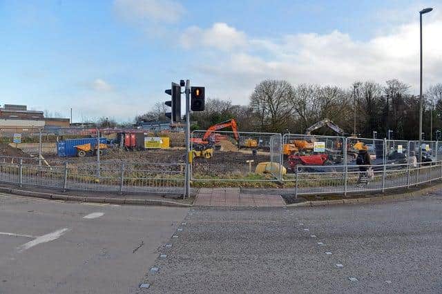 Building work started this month on the new McDonald's.