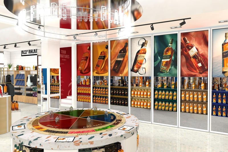 Whisky fans can explore and shop a wide range of rare and exceptional whiskies as part of the shop's whisky treasure chamber, featuring bottlings from Johnnie Walker’s Four Corner distilleries – Glenkinchie, Cardhu, Caol Ila and Clynelish – as well as Diageo’s wide range of whiskies.