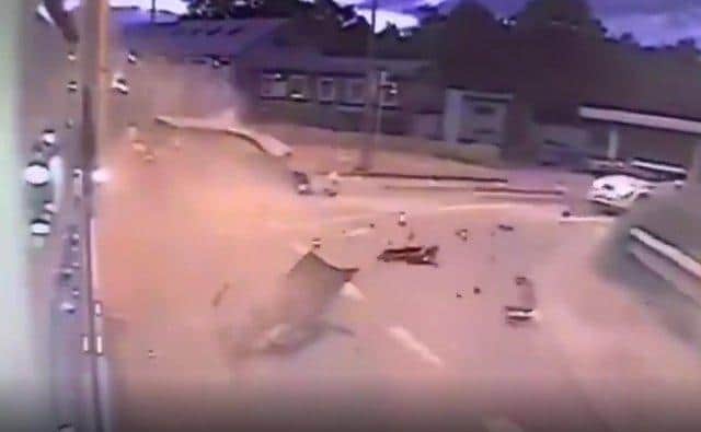 They raced at speeds of up to 88mph before the crash into a HGV at Whittington Moor roundabout