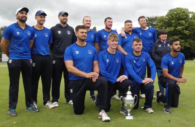 Morton's successful players with their trophy. Photo: Martin Roberts.