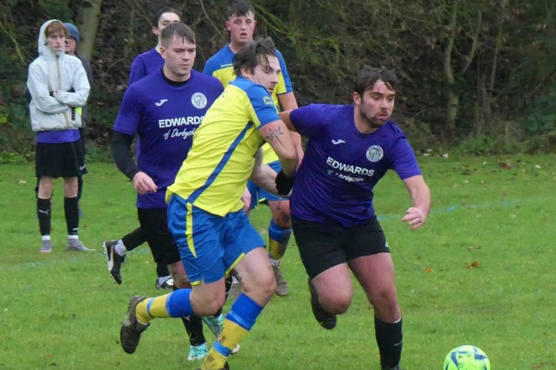 HKL Division Five Chesterfield Sunday League between Tupton v Tibshelf Community Reserves at Furnace Hill Clay Cross. Tupton won 2-0.