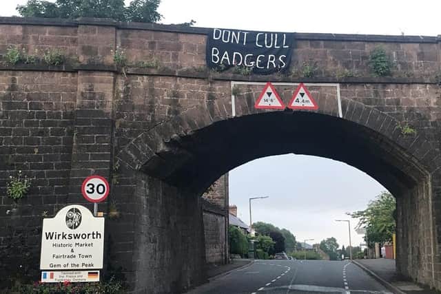 Derbyshire Against the Cull banners have appeared across the county.