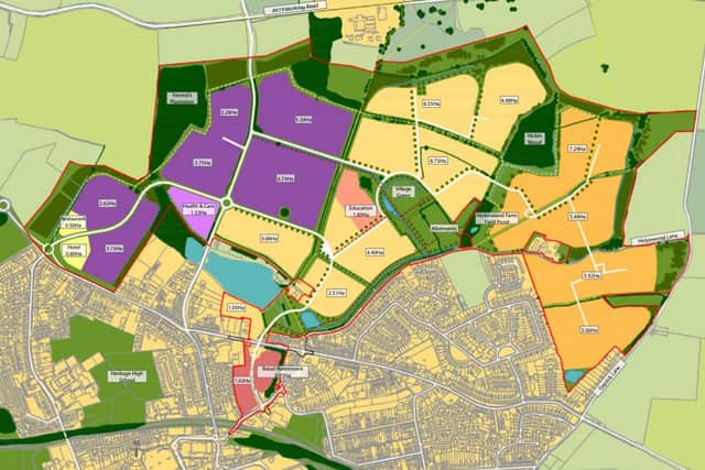 Clowne Garden Village site map from the initial planning application in 2017.  Image taken from planning document.